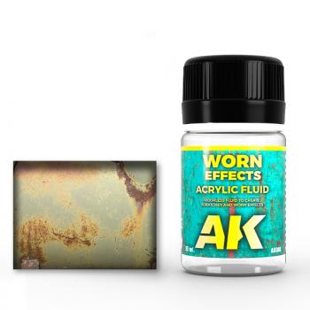 Worn Effects Acrylic Fluid:  Odorless Fluid to Create Scratches and Worn Effects--35ml bottle--acrylic effects for scale models. #53295