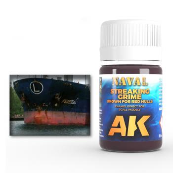 Naval Brown Streaking Grime for Red Hulls--35ml bottle--enamel effects for scale models. #53296