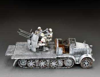 The 'Flakvierling' Sd. Kfz. 7/1 20mm--half-track, AA gun, three crew #53337