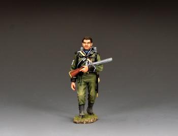 Image of Sharpe's Rifles Sergeant Patrick Harper (95th Rifles)--single advancing Napoleonic-era British figure with Nock Gun #53347