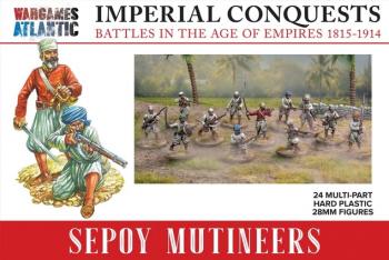 Image of Sepoy Mutineers--24 unpainted  multi-part hard plastic 28mm figures #53367