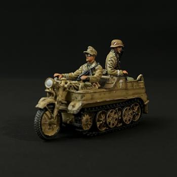 DAK Kettenkrad with Two Riders--vehicle with driver and rider #53370