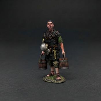 The Water Carrier in Green Tunic (D)--single Roman Legionary figure with two buckets (no shield) #53374