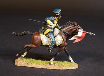 “A Storm of Lancers", French 1er Chevau-Legers Lanciers de la Legion de la Vistule (#2), The Battle of Albuera, 16th May 1811--single mounted figure charging with lance (matt) #53406