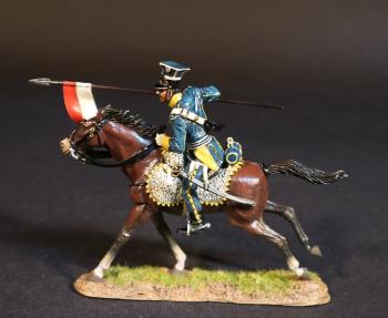 “A Storm of Lancers", French 1er Chevau-Legers Lanciers de la Legion de la Vistule (#2), The Battle of Albuera, 16th May 1811--single mounted figure charging with lance (gloss) #53407
