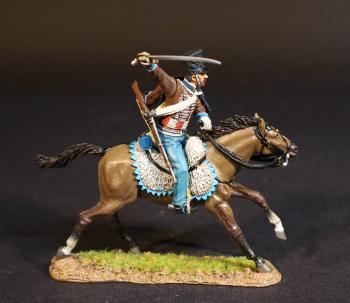 “A Storm of Lancers", French 2e Regiment de Hussars (#1), The Battle of Albuera, 16th May 1811--single mounted figure charging with sabre raised to swing (matt) #53409