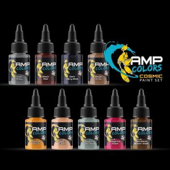 AMP Colors Cosmic Paint Set #1--nine 22mL bottles of paint #53452