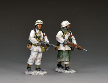 K&C 'Heritage Classics' On Patrol #1--two WWII Eastern Front German figures advancing (MP40; Gewehr 43 Mauser)  #53497
