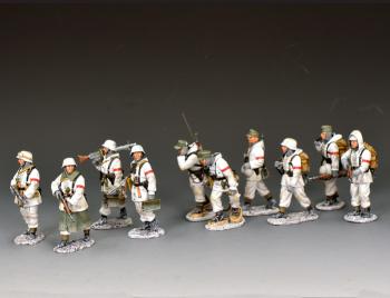 Image of Special Combined Gift Set--ten WWII Eastern Front German figures advancing (K&C Heritage Classics) #53502
