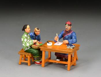 Image of The Letter Writer Set (Gloss)--three figures, two chairs, table #53509