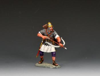 Image of Praetorian Archer Preparing To Fire--single figure with nocked arrow #53514
