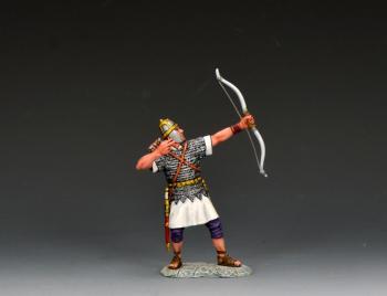 Image of Praetorian Archer Letting Loose--single figure aiming high (loosed arrow) #53515