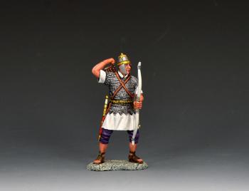 Image of Praetorian Archer Reaching For An Arrow--single figure reaching for back-mounted reload #53516
