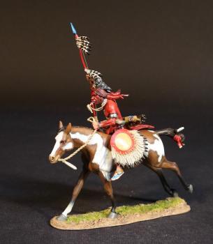 Cheyenne Inverted or Bow String Society Warrior, The Battle Where the Girl Saved Her Brother, 17th June 1876, The Black Hill Wars, 1876-1877, Thunder on the Plains--single mounted figure Thunder Bow-Lance pointed upwards #53540
