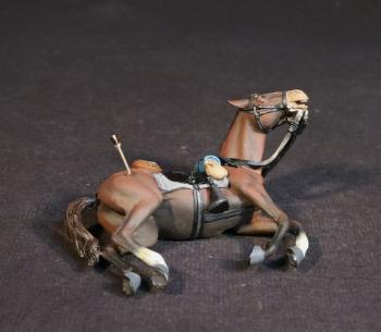 Extra Horse, Battle of Beecher's Island, 17th -19th September 1868, Thunder on the Plains--single fallen horse figure with arrow in flank #53542