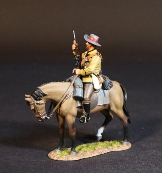 Frontier Light Horseman, Volunteers, Irregulars, and Auxiliaries, The Battle of Gingindhlovu, 2nd April 1879, The Anglo Zulu War--single mounted figure looking right, carbine held upright in saddle #53545
