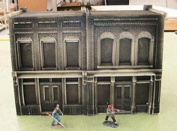 Two Story Storefront--15 in. L x 10.5 in. H x 7 in. Deep--(BLACK PRIMER)--THREE IN STOCK. #53570