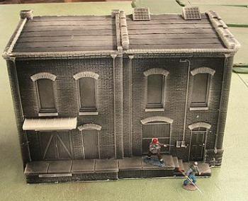 Two Story Warehouse--15 in. Long x 10.5 in. High x 7 in. Deep (BLACK PRIMER)--THREE IN STOCK. #53571