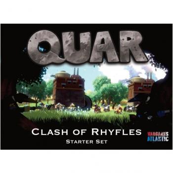 Quar:  Clash of Rhyfles--includes rulebook, tokens, dice, scenery, cards, and twenty-four unpainted multi-part hard plastic 28mm figures #53578