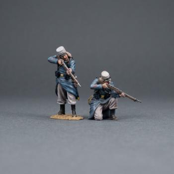 Two French Foreign Legionnaires Firing Downward--two figures (standing firing; kneeling firing) #53614