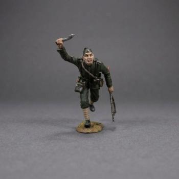 Gurkha Charging with Kukri #1, The Gurkhas, 1879--single charging Gurkha figure with kukri raised high, rifle in left hand #53620