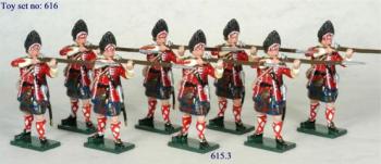 Grenadier Company 42nd (Highland) Regt of Foot, French and Indian War--eight figures--ONE IN STOCK. #11111