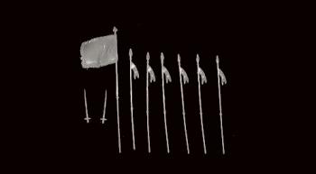 Cavalry flag (x1), swords (x4) and lances (x4) (silver)--RETIRED--EIGHT LEFT!! Cavalry flag (x1), swords (x4) and lances (x4) (silver)--RETIRED--EIGHT LEFT!! #11268