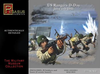 U.S. Rangers D-Day--thirty-nine unpainted 1:72 scale plastic figures U.S. Rangers D-Day--thirty-nine unpainted 1:72 scale plastic figures #11289