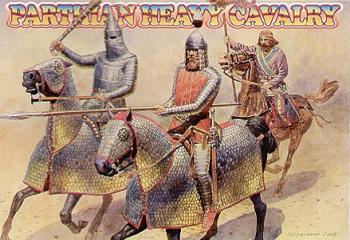 Image of Parthian Heavy Cavalry--12 figures in 12 poses & 12 horses in 6 horse poses--ONE IN STOCK. #11303