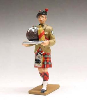 Pipe Sergeant Carrying X'mas Pudding--single figure--RETIRED--LAST ONE!! #146