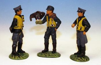 Image of German Luftwaffe Pilot with eagle and 2 pilots--three figures--RETIRED--LAST ONE!!