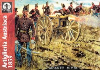 Austrian Artillery, 1859--16 figures in 4 poses and 4 cannons #12348