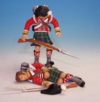 One Dying, One Dying, 2nd Battalion, 92nd Highlanders (Gordon Highlanders)--two figures--RETIRED--LAST ONE!! #1418
