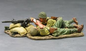 WWII Japanese 2 Man Type 92 Machine Gun Team--two figures--RETIRED. LAST ONE! #0