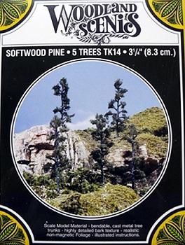 Softwood Pine Trees (5 pcs - 3-1/4 #12543