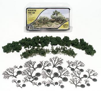 Realistic Tree Kit - Medium Green (6 pcs - 3"-7") #12558