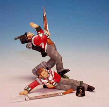 Two Infantrymen Casualties (1 dead, 1 dying), 1st Battalion, 68th Durham Light Infantry, British Army--two figures and accessories--RETIRED--LAST ONE!! #1438