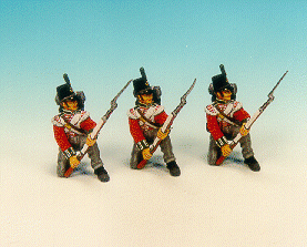 Three Infantrymen Kneeling to Repel, 1st Battalion, 68th Durham Light Infantry, British Army--three figures--RETIRED--LAST ONE!! #1439