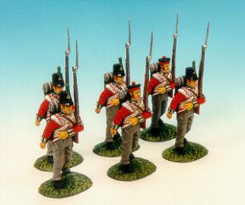 Six Marching Infantrymen, 1st Battalion, 68th Durham Light Infantry, British Army--six figures--RETIRED--LAST TWO!! #1444