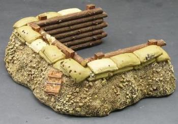 Mortar Pit, timber walls surrounded with dirt and topped off with sandbags--RETIRED. - LAST ONE!  #12720