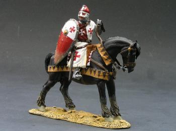 Mounted Knight with Shield Holding Reins--single mounted figure--RETIRED. - LAST ONE!  #12725