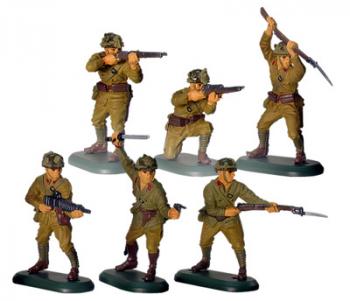 WWII Japanese Infantry (6 plastic figures in 6 poses)--AWAITING RESTOCK. WWII Japanese Infantry (6 plastic figures in 6 poses)--AWAITING RESTOCK. #12889