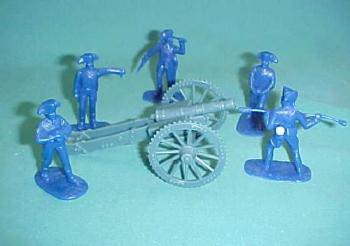 Continental Artillery 5 man crew and 6lbs cannon (Dark blue) Continental Artillery 5 man crew and 6lbs cannon (Dark blue) #12909