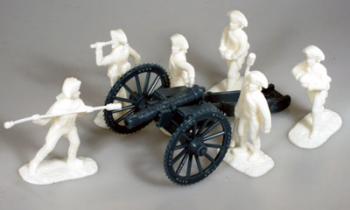 French Artillery Yorktown -1781, 5 man crew with 12 lb. cannon (BLUE) French Artillery Yorktown -1781, 5 man crew with 12 lb. cannon (BLUE) #12912