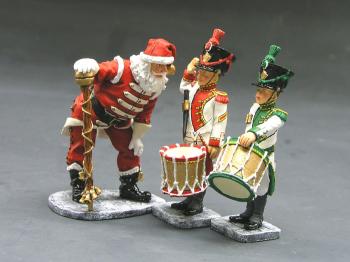Image of Napoleonic Santa & Two Delightful French Drummer Boys--RETIRED. - LAST ONE! 