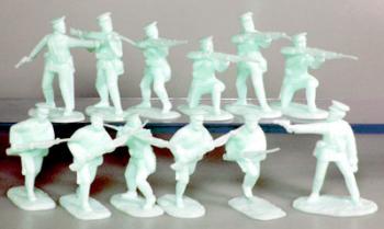 Russian Civil War White Army, 1918 (light green)--20 in 10 poses Russian Civil War White Army, 1918 (light green)--20 in 10 poses #13026