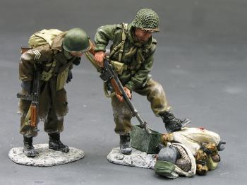 Jes' Make Sure He's Dead!--two GI's Check German--RETIRED. - - ONE AVAILABLE!  #13041