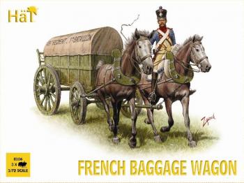 French Baggage Wagon--three wagons and crew #13088