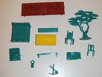 Famous Playhouse Props Set #1 (12 pcs - red) #13204