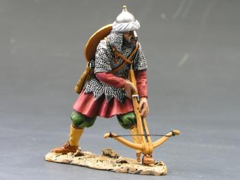 Saracen Crossbow Loading--single figure--RETIRED. ONE AVAILABLE!  #13260